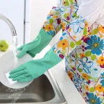 Hand Gloves for Kitchen and Household Use Waterproof, Long Elbow Length Multicolour-Reusable Free Size 1 pair - Image 4